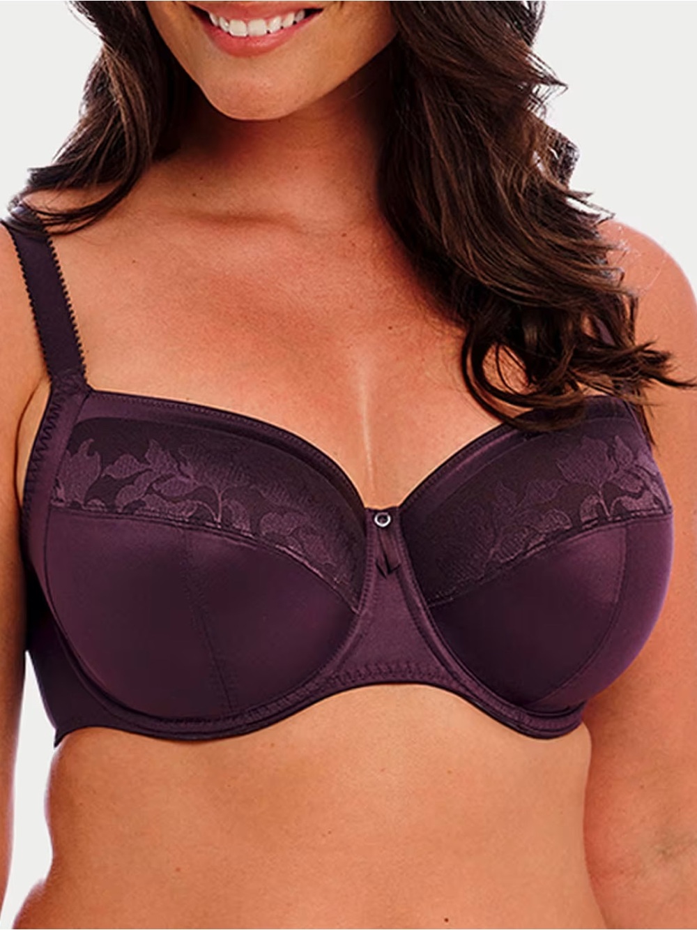 NWOT Fantasie Illusion Side Support Bra Plum size US 36I UK 36G